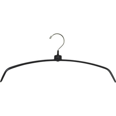 Box of 50 Space Saving 17 Inch Flat Wooden Hangers w/Natural Finish & Chrome Swivel Hook & Notches for Shirt Dress or Pants 200202-050 The Great American Hanger Company Wood Suit Hanger w/Solid Wood Bar 